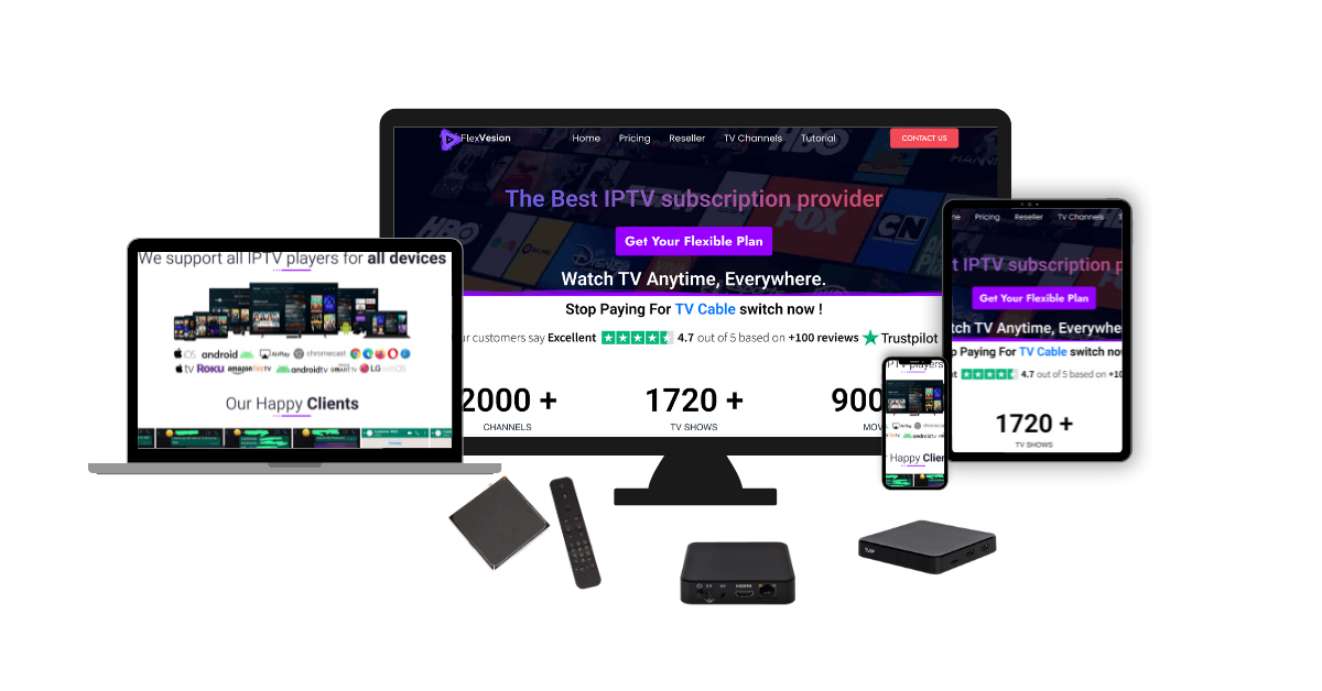 Flexvesionpro best IPTV interface with live TV, sports, and movies streaming in high definition.